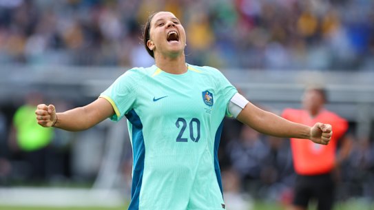 Ballon d’Or Feminin runner-up Sam Kerr was at her mercurial best for the Matildas on Sunday.