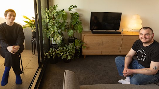 Emma and Declan Allen say high rents are keeping them from buying their own home and starting a family. 