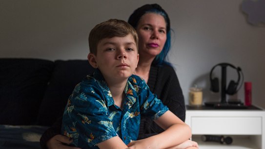 Cylas Livanes and his mum Tianni Becker. 