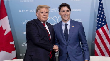 Canada's Prime Minister Justin Trudeau meeting with US President Donald Trump at the G7 leaders summit in June this year.