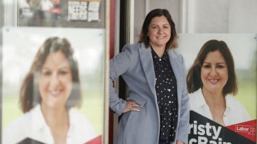 Labor candidate Kristy McBain is aiming to retain the seat Mike Kelly won in 2019 before leaving politics.