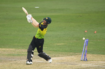 David Warner is bowled by Shoriful Islam on Thursday.