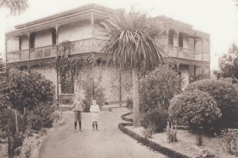 Steve Foley's grandfather Roy Williams (right) with his brother Bert at William Pole Williams' house in Camberwell, called ‘Eelundie’.