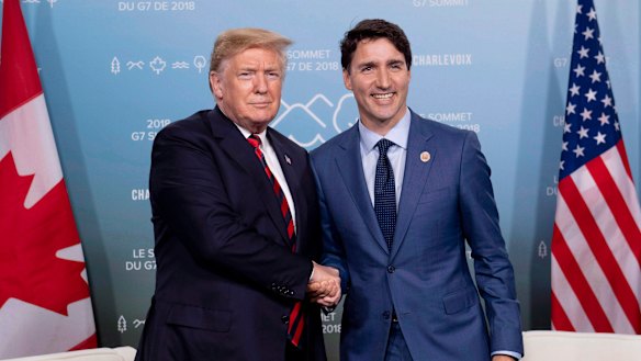 Canada's Prime Minister Justin Trudeau meeting with US President Donald Trump at the G7 leaders summit in June this year.