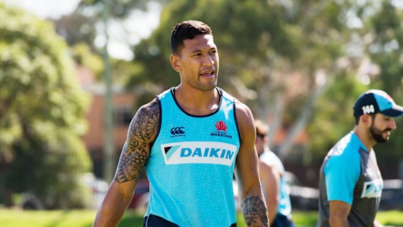 Future unclear: Israel Folau has been linked with a move to Queensland. 