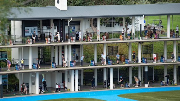 The driving range at Moore Park Golf Course.