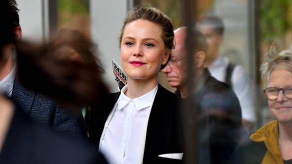 Eryn Jean Norvill outside court on Wednesday. 