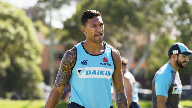 Future unclear: Israel Folau has been linked with a move to Queensland. 
