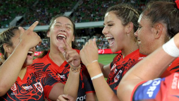 The Dragons triumphed in the inaugural NRL Nines women's grand final.