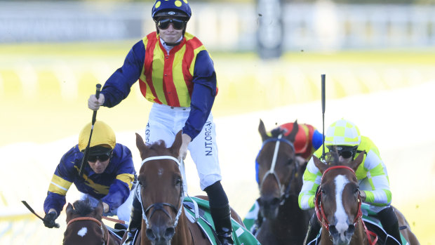 James McDonald pilots Nature Strip to victory in TJ Smith Stakes at Randwick.