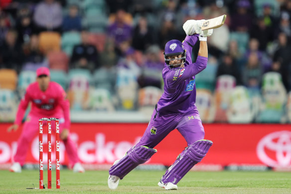 Tim David on BBL opening night for the Hobart Hurricanes in 2020 - 58 off 33 balls gave him a template for the future.