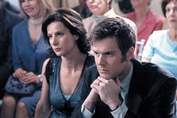 With Peter Krause in Six Feet Under, for which she won a Golden Globe and (as part of the ensemble cast) two Screen Actors Guild awards.