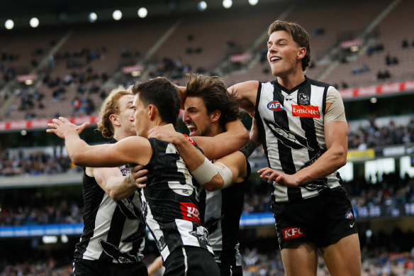 Collingwood are playing finals after finishing 17th last year.