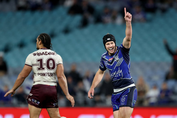 Matt Burton in action against Manly.