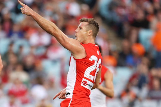 Swans captain Luke Parker won the Brett Kirk Medal for best afield on Saturday night.