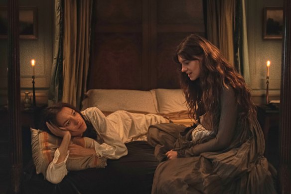 Esmé Creed-Miles and Daisy Edgar-Jones in a scene from Sense and Sensibility.