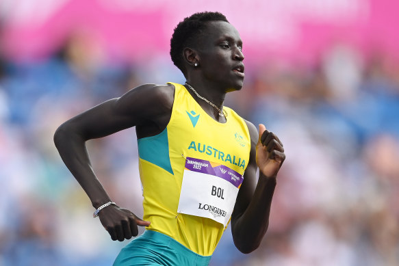 Australia’s Peter Bol in action at the Birmingham Commonwealth Games.