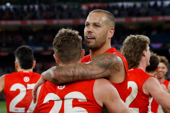 Commanding presence: Lance Franklin. 