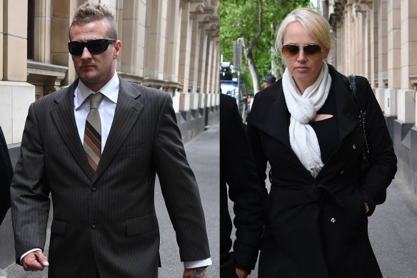 Dale Ewins and Zita Suykys leave the Supreme Court on Wednesday.