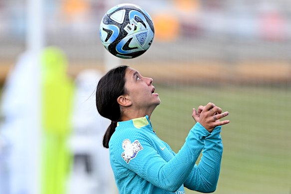 Sam Kerr is one of Australia’s best headers of the ball.