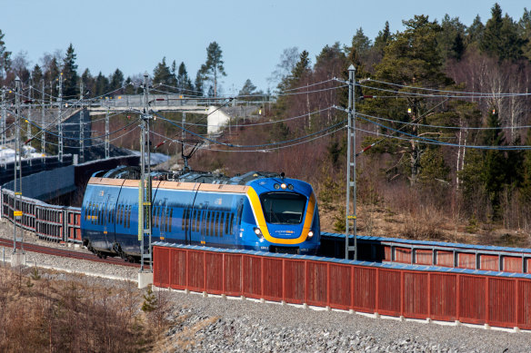 Sweden’s Bothnia Line has trains which travel up to 250km/h.