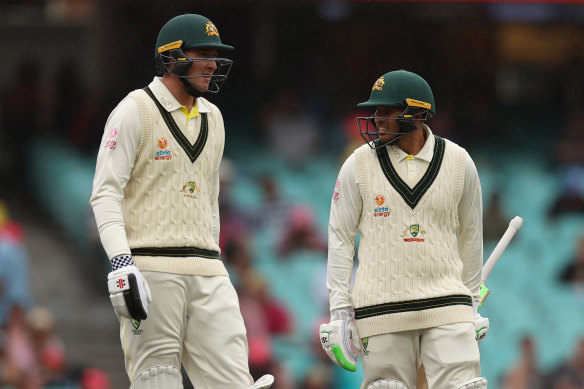 Matt Renshaw and Usman Khawaja.