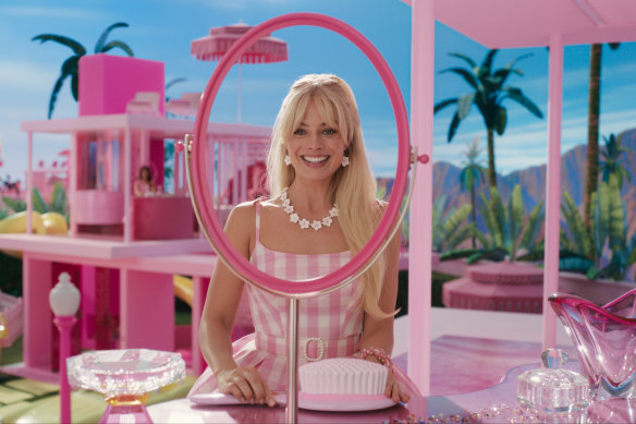 Margot Robbie as Barbie in the 2023 blockbuster, which was banned in Lebanon and Kuwait.