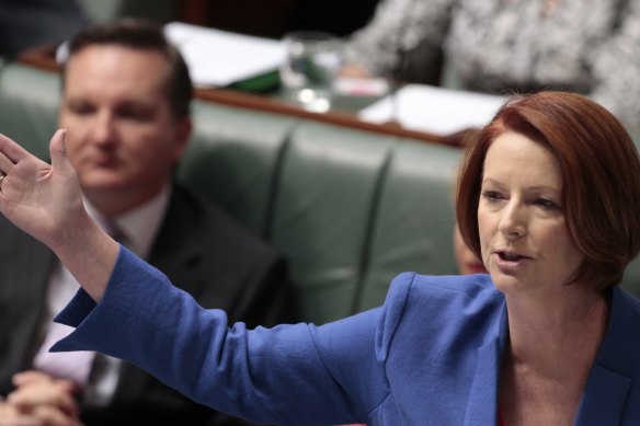The gender index moved to minus seven when Julia Gillard became prime minister, as women backed her leadership.