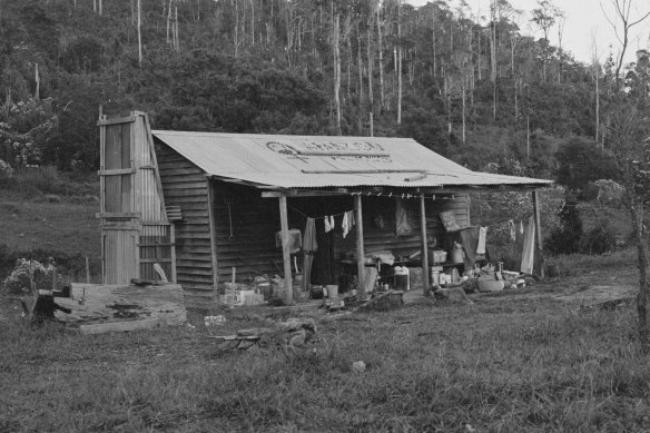 The original big hut at Amazon Acres.