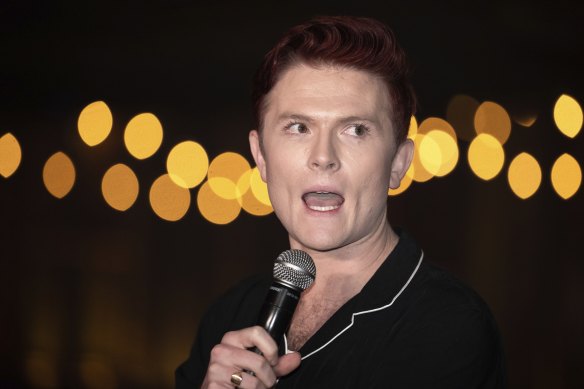 Comedian Rhys Nicholson is focused on more base considerations on stage.