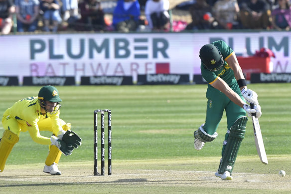 Aiden Markram en route to his century and man-of-the-match honours.