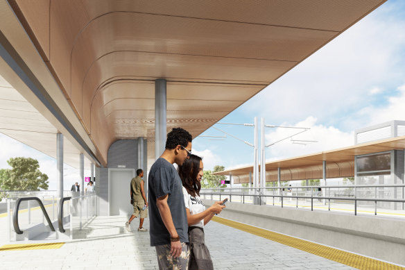 Artists’ impression of Bayswater Train Station. 