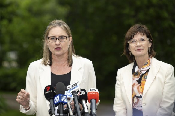Victorian Premier Jacinta Allan and Health Minister Mary-Anne Thomas earlier this year.