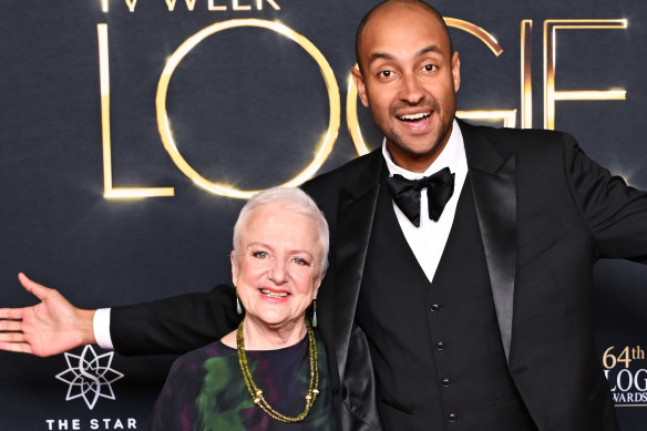  Denise Scott and Matt Okine at this year’s Logie Awards in August.