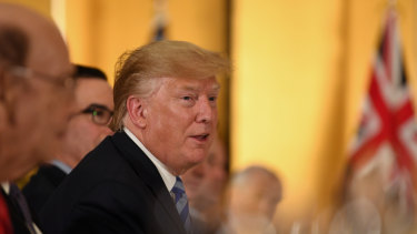 US President Donald Trump in Osaka on Thursday.