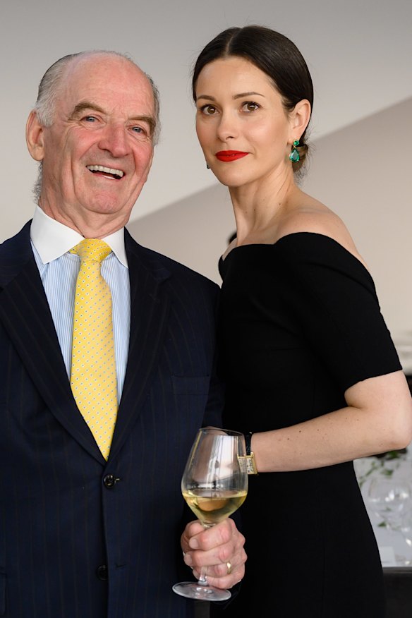 Developer John Boyd with wife Marly Boyd at home in their "Sky Mansion" on Tuesday night.