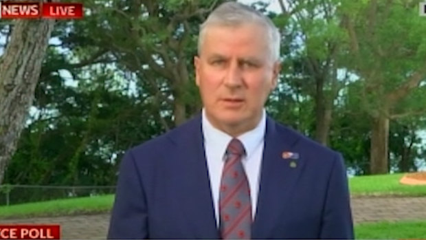 Veterans' Affairs Minister Michael McCormack during the Sky News interview.