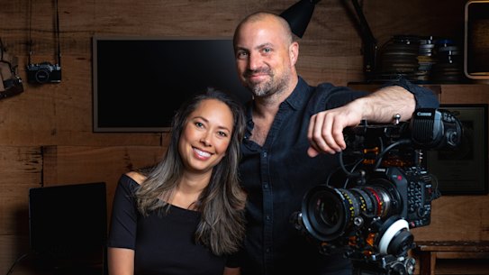 PJ Madam, 45, and partner Tim Noonan, 43, met when working as reporters on at Channel 7 in 2013.