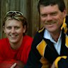 David Dench with his daughter Michelle in 2003 as she fulfilled her football promise.