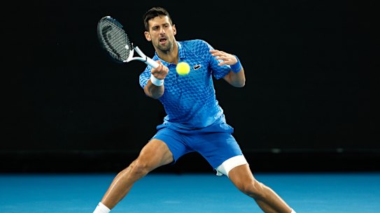 Novak Djokovic of Serbia.
