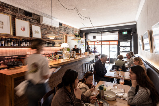 Chef Philippa Sibley’s drawings (left) decorate the walls of the bistro.