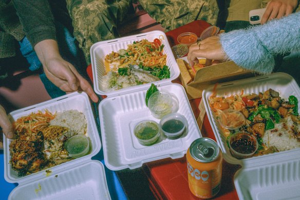 Chicken and salad packs at Yang Thai.