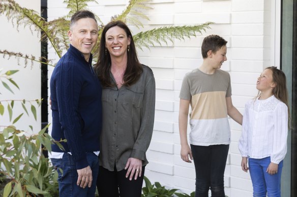 Amber Brodecky, her husband Dan, and children Scarlett, 9, and Ashton, 12 are moving to from East Brighton to Byron Bay in December when the kids finish the school year.  