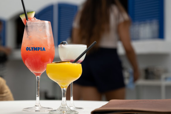Cocktails at Olympia sneak in Greek ingredients like ouzo.