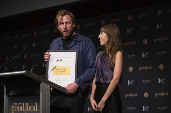 Andy Ainsworth and Clare O’Flynn from Bar Merenda in Daylesford, the Bar of the Year.