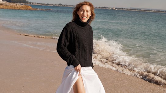 Cheesecloth shirts and a sarong are Claudia’s favourite casual look on a Sunday.