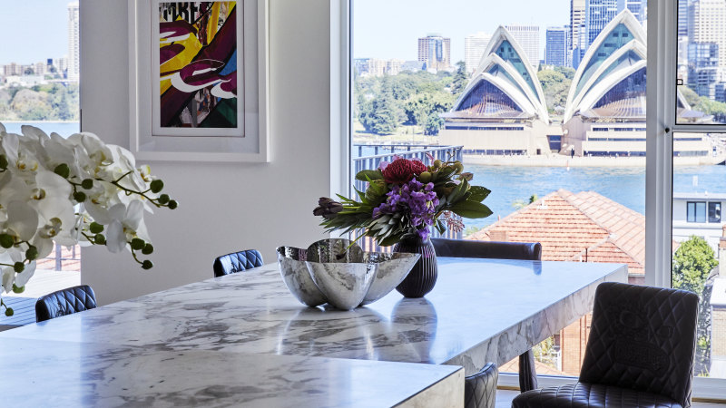 Inside this renovated duplex with world-class views of the Sydney Opera House