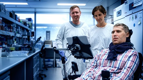 Justin Yerbury (foreground), Professor in Neurodegenerative Disease at the University of Wollongong.
