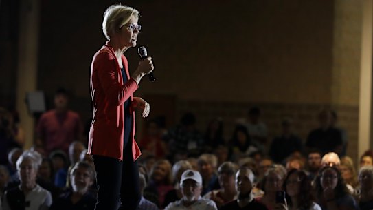 Elizabeth Warren on the stump this week.