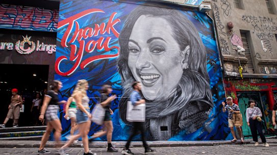 Barber's campaign has been rewarded with a mural. 